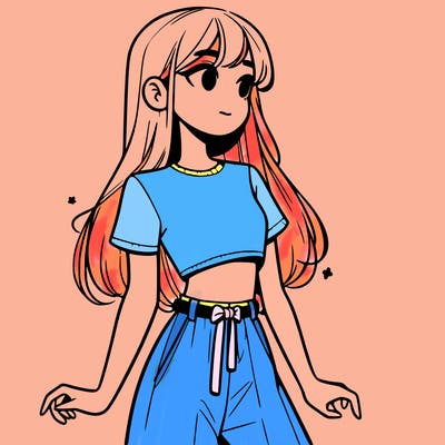 girl in a cute crop top