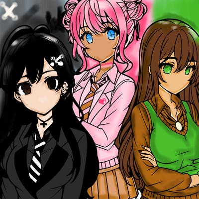 anime girls teenagers