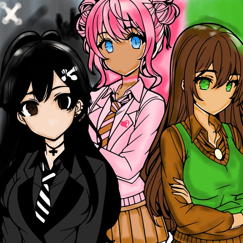 anime girls teenagers