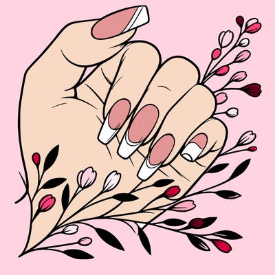 nails with french tip