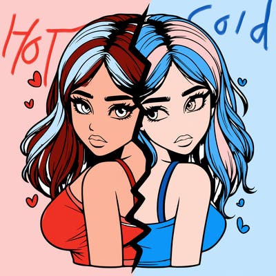 realistic girl split