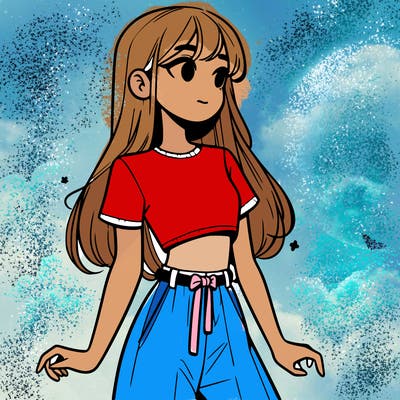 girl in a cute crop top