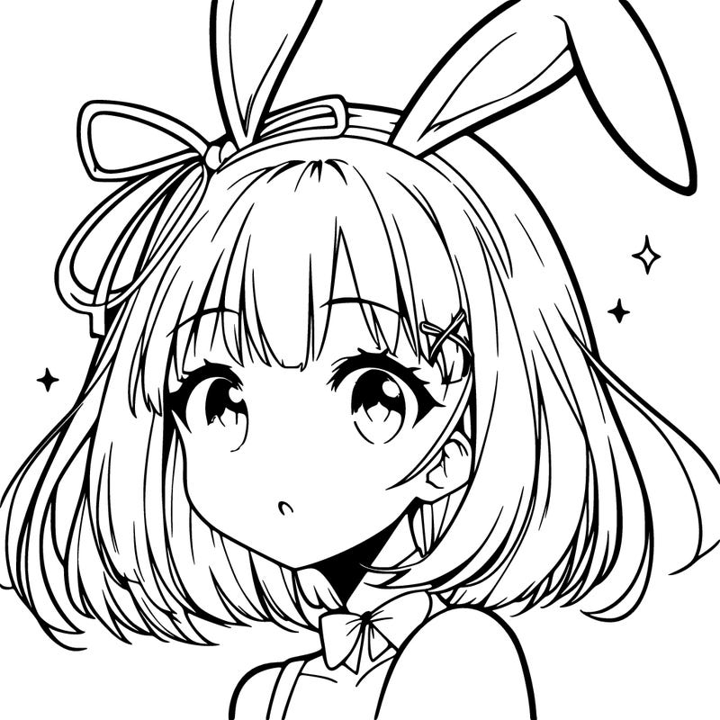 anime woman with bunny ears