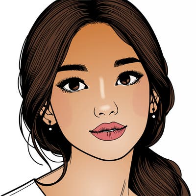 beautiful realistic asian woman