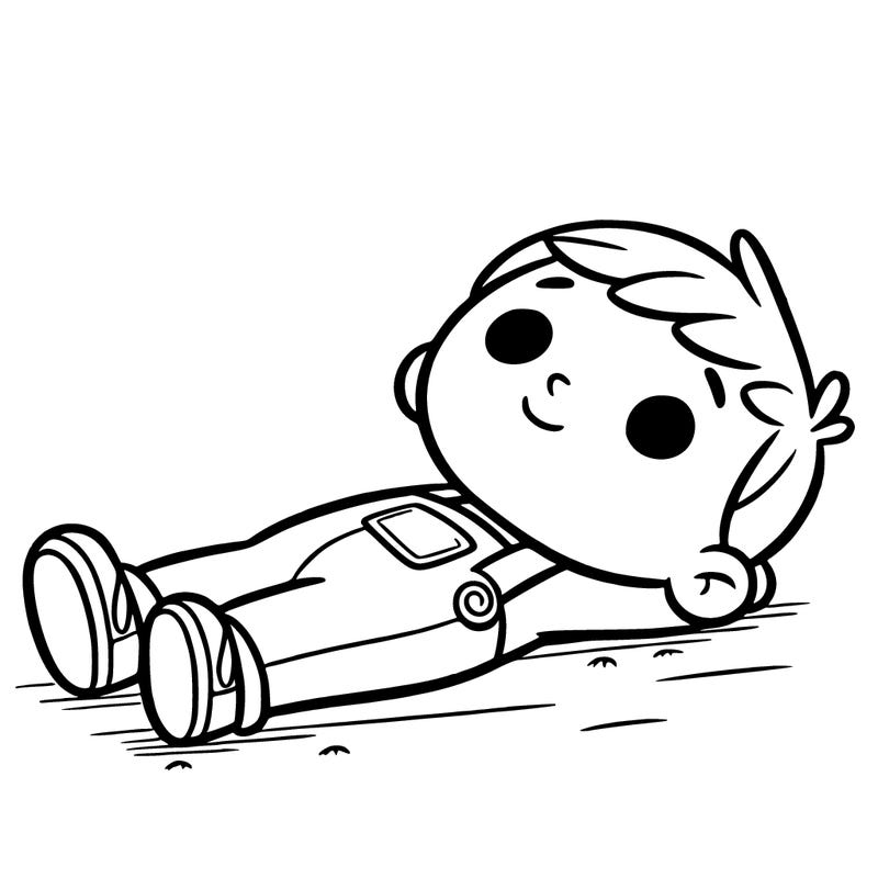 he was lying on the ground