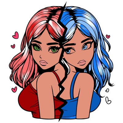 realistic girl split