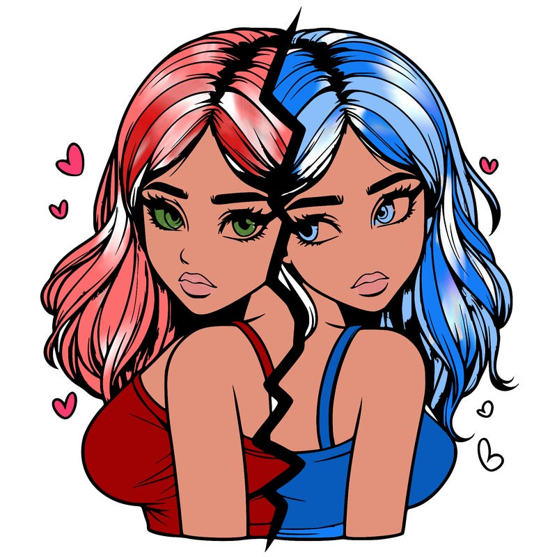 realistic girl split