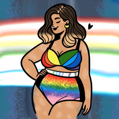 plus size woman bathing suit