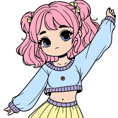 girl in a cute crop top