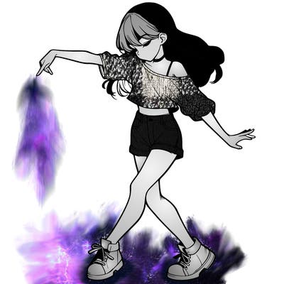 realistic girl danceing