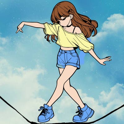 realistic girl danceing