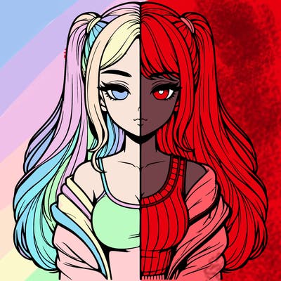 realistic girl split