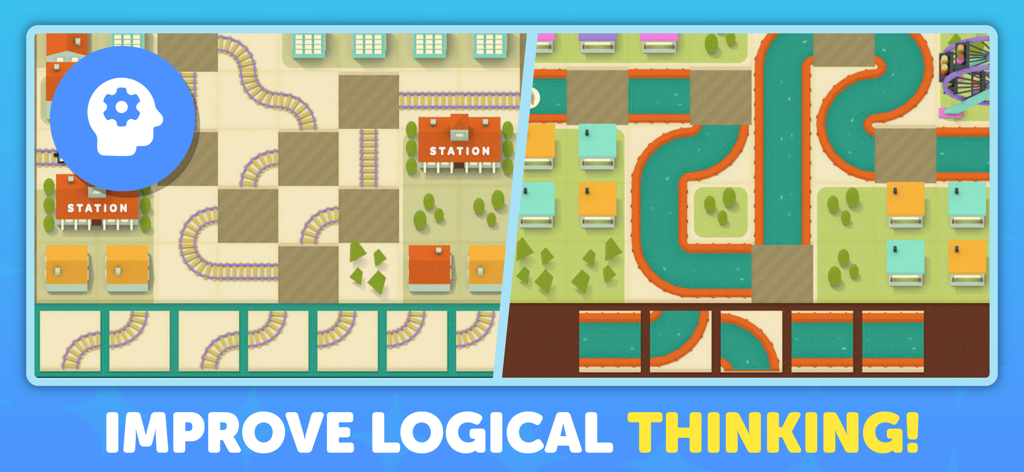 Puzzles educativos en la aplicación PlayKids Plus diseñados para mejorar las habilidades de pensamiento lógico de los niños.