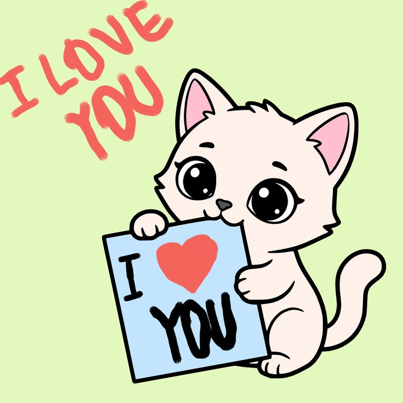 a small cat with a blank sheet of paper in its hand. the cat is sooooooo cute!