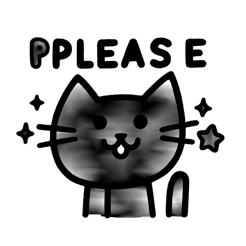 cat saying please like