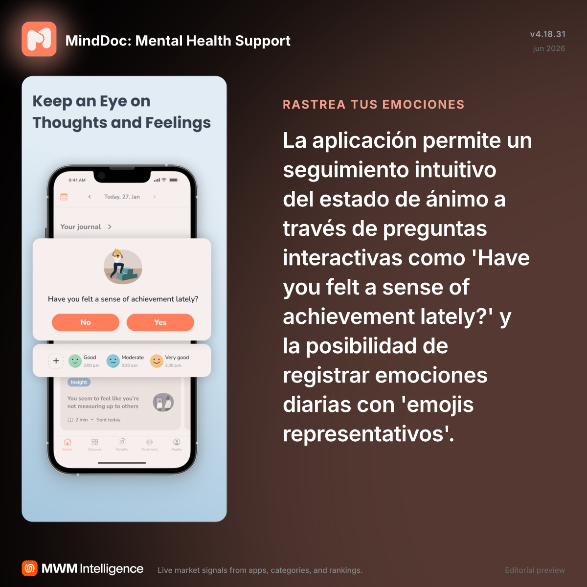 MindDoc: Mental Health Support - App de Salud y forma física | MWM