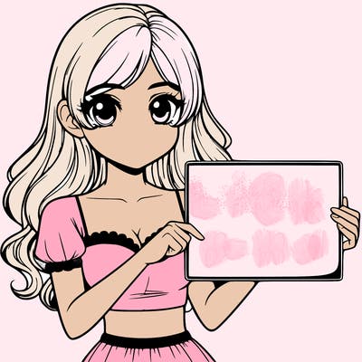 realistic pretty girl holding blank sign