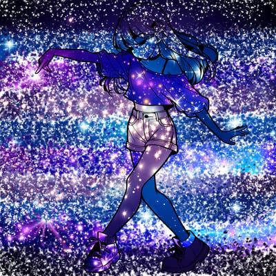 realistic girl danceing