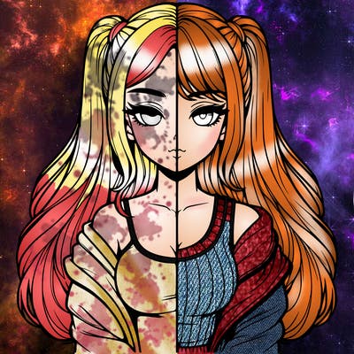 realistic girl split