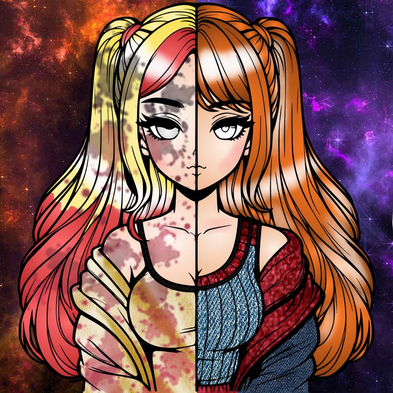 realistic girl split