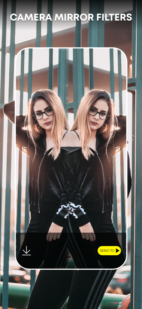 Camera Filters & Effects:LomoX - Symmetrical mirror filter effect in the LomoX photo editing app