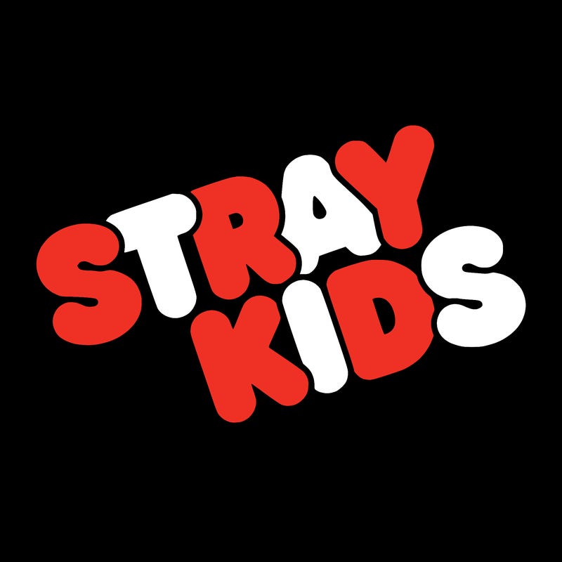 bubble letters saying stray kids