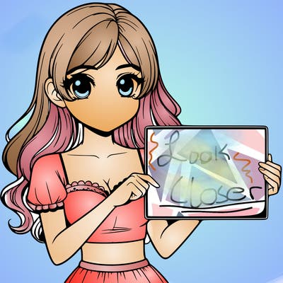 realistic pretty girl holding blank sign