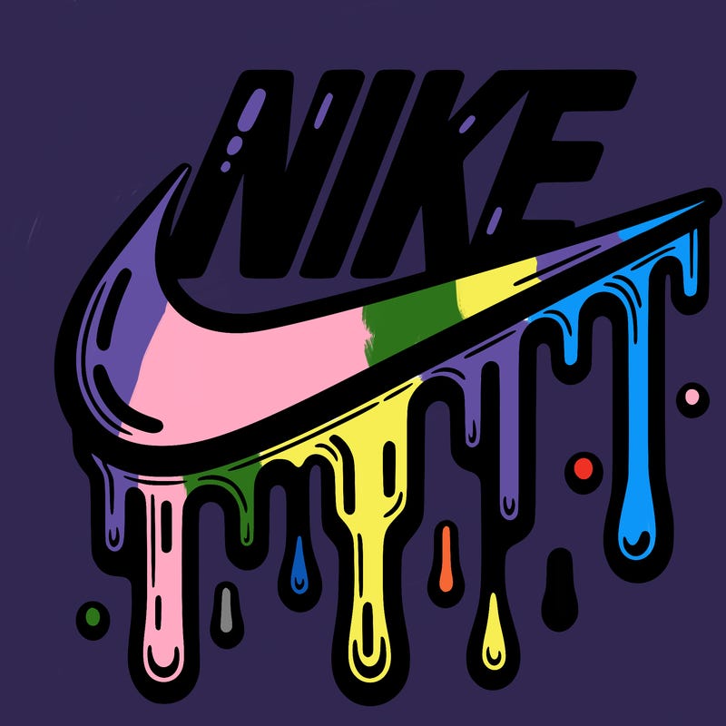 dripping nike logo