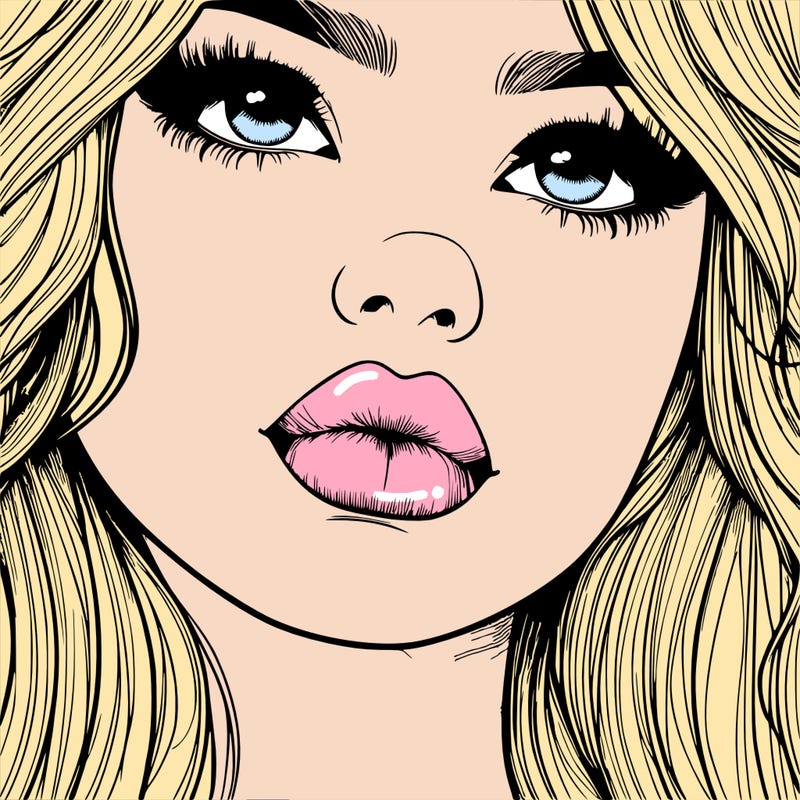 really realistic girl with lips
