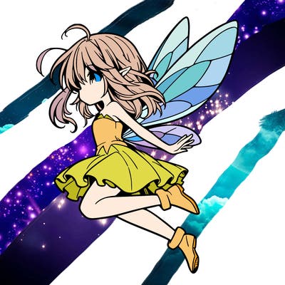 manga fairy flying