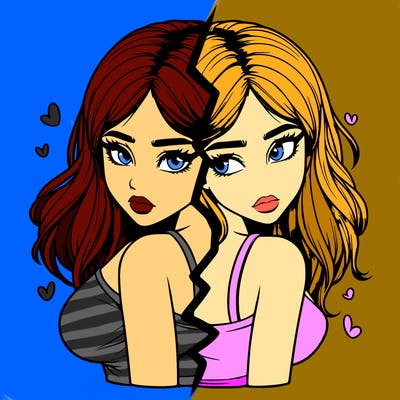 realistic girl split