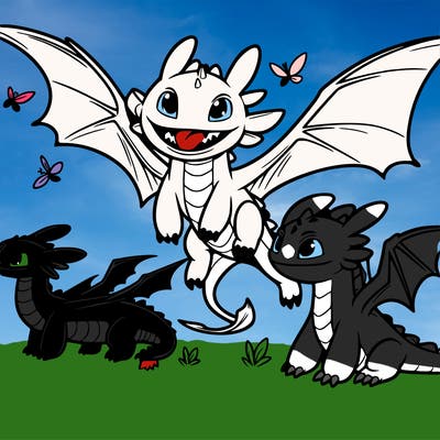 toothless dragons