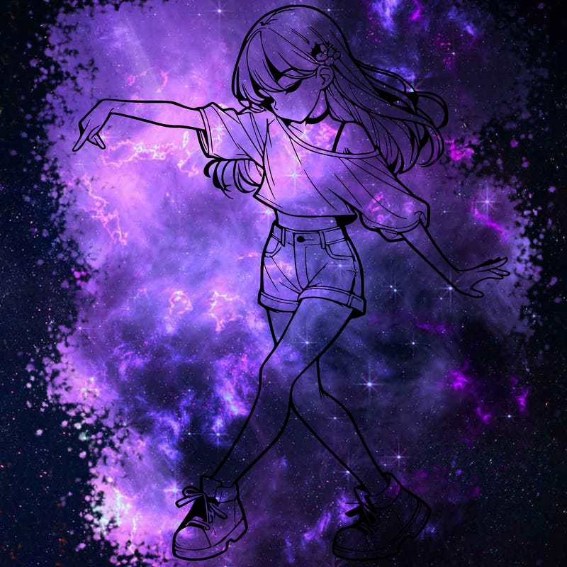 realistic girl danceing