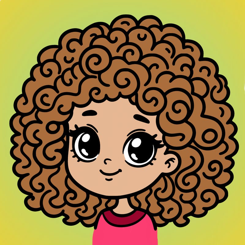 curly hair girl