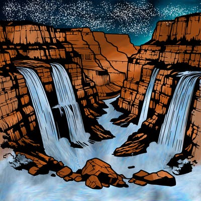 grand canyon waterfall