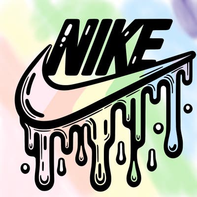dripping nike logo