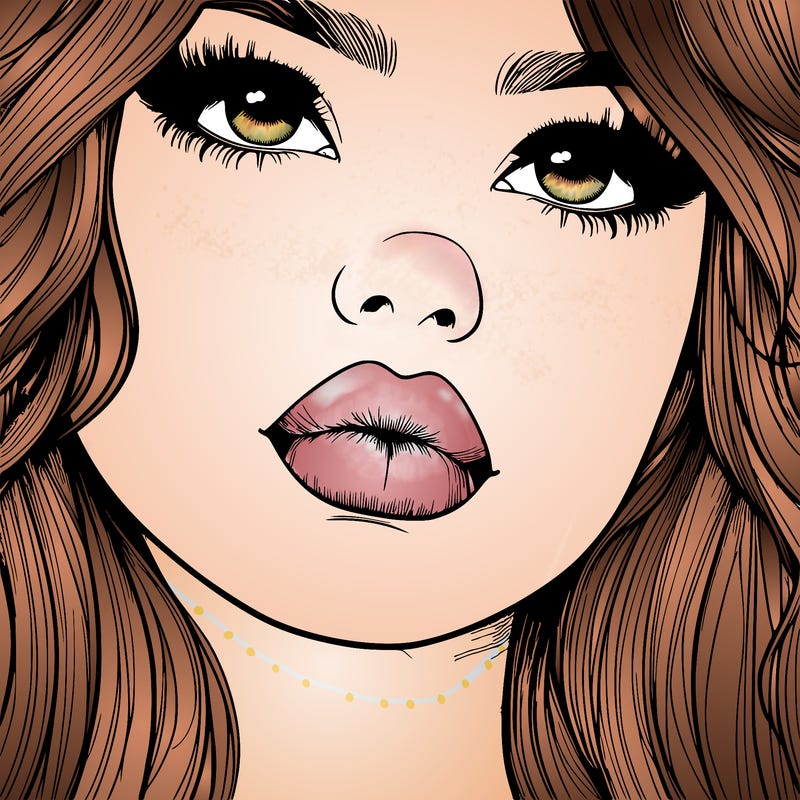 really realistic girl with lips