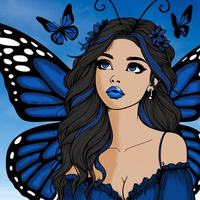 butterfly fairy realistic girl