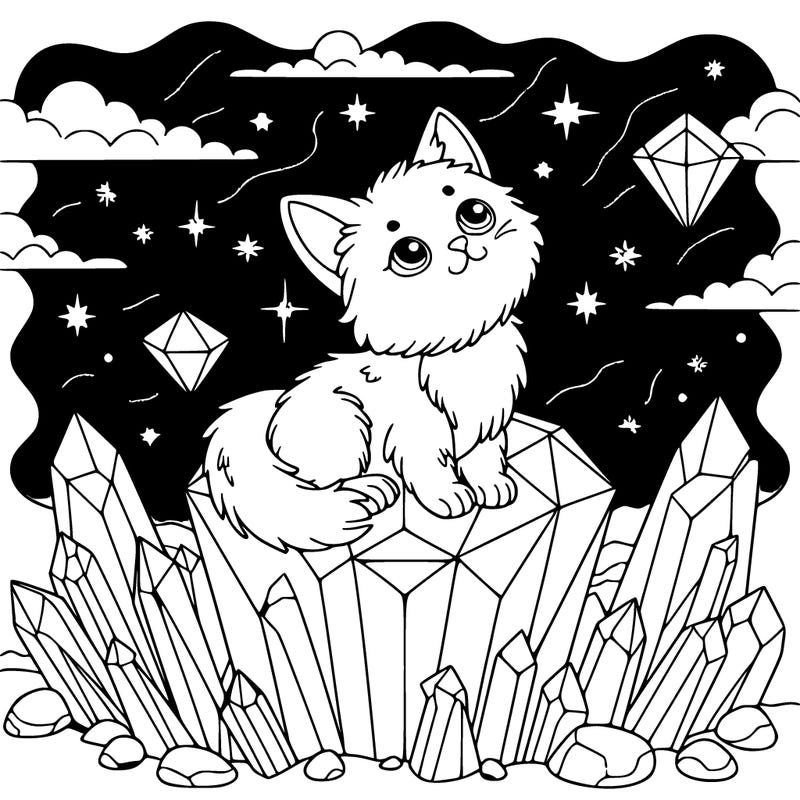 cat in a crystal world