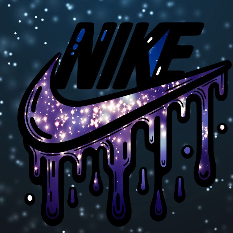 dripping nike logo