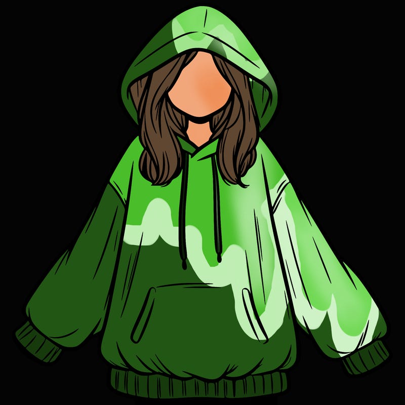 girl in oversized hoodie