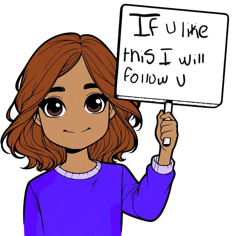 realistic girl holding up a sign