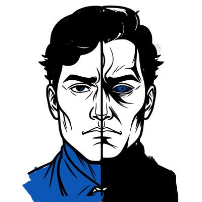 bir tarafı gece bir tarafı gündüz olan adam