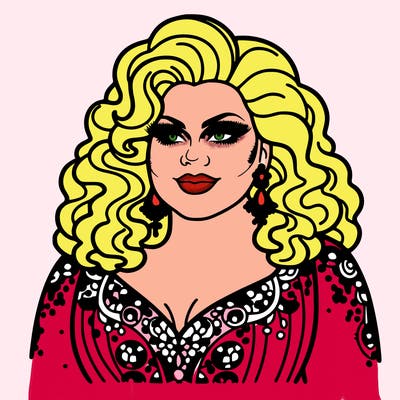 realistic plus size drag queen
