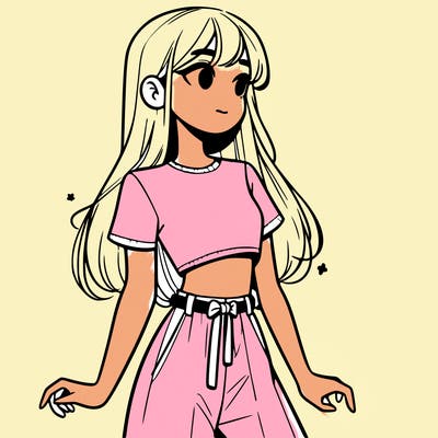 girl in a cute crop top