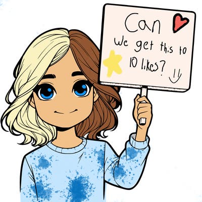 realistic girl holding up a sign