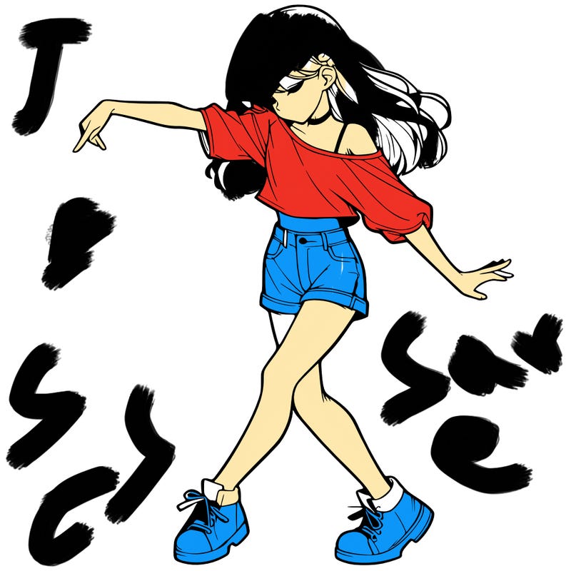 realistic girl danceing