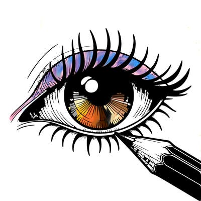 eye drawing pencil