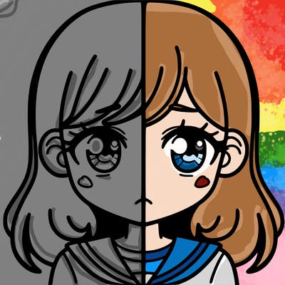 a split of a girl
