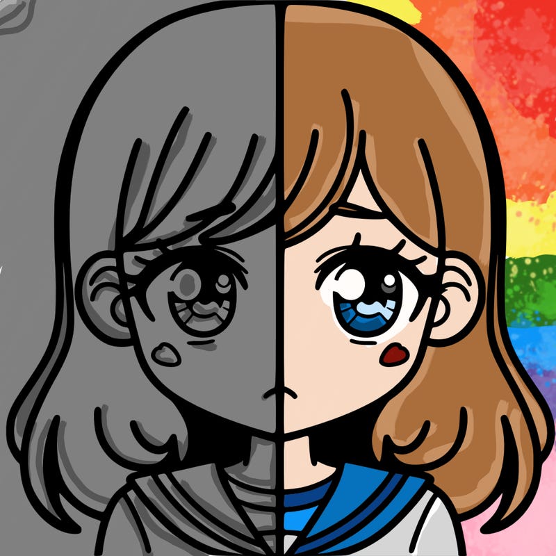 a split of a girl